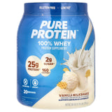 Pure Protein 100% Whey Protein Powder – Birthday Gift for Runners and Recreational Athletes, Vanilla Cream 1.75 lb