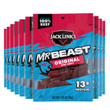 Jack Link's x MrBeast Beef Jerky Variety Box – Lunchbox Snack for Picky Eaters, 9-Count Beef Jerky and Sticks Variety Pack