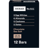 RXBAR Chocolate Sea Salt Protein Bars – Quick Desk-Side Energy for Focused Workdays, 12-Count Resealable Pouch