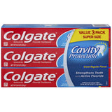 Colgate Cavity Protection Toothpaste 8 oz 3 Pack – Multi-Bathroom Stockpile for Guest Room, Dorm, and Master Bath