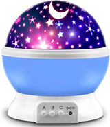 GOLUM Star Projector – Calming Bedtime Ritual Light to Ease Fear of the Dark, 8-Color Rotating Star Sky