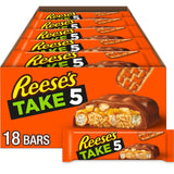 REESE'S TAKE 5 Candy Bars – Holiday Gift for Candy Lovers, 18-Count Gift Pack