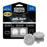 KontrolFreek FPS Freek Galaxy White PS4 and PS5 Thumbsticks | Premium Convex Stick Set with Signature Galaxy Finish