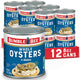 Whole Oysters - 8 Ounce (Pack of 12)