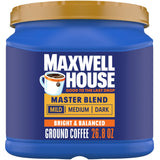 Maxwell House Breakfast Blend Mild Roast Ground Coffee, 38.8 oz Canister – Calm Morning Ritual for the Breakfast Table