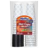 Hefty Insulated Paper Coffee Cups – Commute and Conference Room Drinkware for Busy Professionals, 16 oz, 20 Count