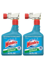 Windex Ammonia-Free Outdoor Window Cleaner – Plant-Safe Hose Spray for Homes with Kids, Pets and Foundation Gardens, Pack of 2