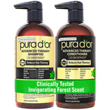 PURA D'OR Advanced Therapy Biotin Shampoo & Conditioner Set – Thoughtful Hair Care Gift for Men & Women, 16oz Holiday Duo