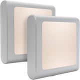 MAZ-TEK Plug in Night Light with Frosted Diffusion – Cozy Bedroom Decor LED, Cool White Ambient Glow for Living Room and Hallway, 2 Pack
