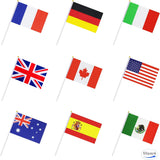 International Flag Set 50 Nations – Portable Mini Country Banners for Patio Gatherings, Camping Events and Open-Air Celebrations