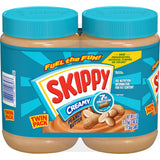 SKIPPY Creamy Peanut Butter – Simple Four-Ingredient Pantry Staple, Bulk 2 Pack 40 oz
