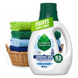 Seventh Generation Concentrated Baby Laundry Soap for Sensitive Skin and Cloth Diapers, 40 oz Fragrance-Free
