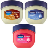 Vaseline Lip Therapy 3-Pack – Nightly Self Care Lip Balm Ritual, Petroleum Jelly Moisturizer Mini Jars