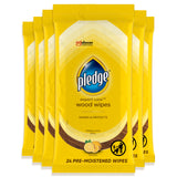 Pledge Expert Care Enhancing Wood Wipes – Lemon Scent Polish for Home Office Wood Desk and Study Focus Ritual