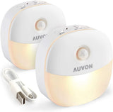 AUVON Mini Rechargeable Night Light – Cordless Hallway and Bathroom Safety Light for Aging Parents