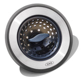OXO Good Grips 2-in-1 Sink Strainer Stopper – Scratch-Free Silicone Underside to Protect Sink Basins