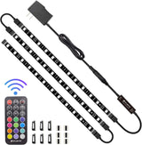HitLights Pre-Cut 5050 LED Strip Lights 36 Inch Total Length for Cozy Living Room Ambiance, Behind TV Glow, and Floating Shelf Accents