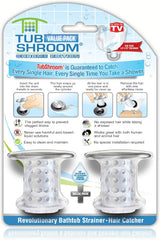 TubShroom Chemical-Free Drain Hair Catcher for Family Bathrooms - Safer Alternative to Drano Around Kids and Pets
