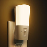LOHAS Compact Plug in Night Light, Sleek Mini LED for Clean Modern Bedrooms and Hallways, 2 Pack
