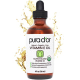 PURA D'OR Organic Vitamin E Oil 70,000 IU – Gentle, Sensitive-Skin Safe Daily Facial Moisturizer