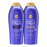 OGX Thick & Full + Biotin and Collagen – Thoughtful Birthday Gift Set for Her, Volumizing Shampoo and Conditioner Duo 2-Pack