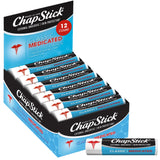 ChapStick Classic Lip Balm Medicated – Nightly Bedtime Self Care Ritual and Wind Down Beauty Essential, 12 Stick Pack