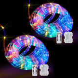 Flameless Battery Operated Rope Lights 40Ft LED for Sleep Safe Bedroom Pet Friendly and Smoke Free Lighting