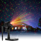 LaserChristmas Star Projector – Cozy Living Room Mood Light with Red and Green Star Pattern, Breathing and Static Modes