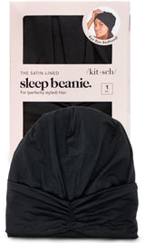 Kitsch Satin Lined Beanie – Thoughtful Birthday Gift for Her, Cozy Sleep Bonnet for Women with Curly Hair