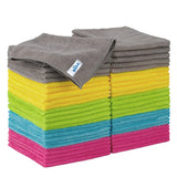 MR.SIGA Microfiber Cleaning Cloths – Color-Coded Germ-Free Towels for Mindful Bathroom and Kitchen Care
