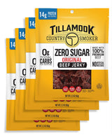 Tillamook Country Smoker Zero Sugar Beef Jerky – Office Desk Drawer Snack for Focused Workdays, 2.2 Oz
