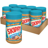 SKIPPY Creamy Peanut Butter 8-Pack – Tree-Nut-Free, Gluten-Free Spread Safe for Classrooms and Home Pantries