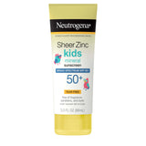 Neutrogena Sheer Zinc Mineral Sunscreen Stick, Clean Ingredient SPF 50+ for Health-Conscious Parents and Their Kids