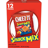 Cheez-It Snack Mix, Office Snack for Workstations, 12 Single-Serve Pouches for the Break Room and Shared Kitchens