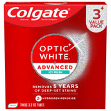 Colgate Optic White Advanced Toothpaste – Thoughtful Stocking Stuffer for Coffee and Tea Drinkers, 3 Pack 3.2 oz