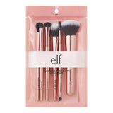 e.l.f. Flawless Face Kit 6-Piece Brush Collection – Minimalist Makeup Vanity Essential, Edit Down Your Brush Holder
