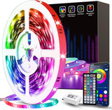 Tenmiro RGB LED Strip Lights for Ceiling and Accent Walls, Peel and Stick Home Decor Lighting for Cozy Atmosphere