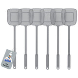 MR.SIGA 6 Pack Plastic Fly Swatter with Hanging Loop, Lightweight Outdoor Fly Swatter for Camping and Picnics