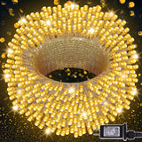 Lumhero 300 LED Outdoor Lights – 98.5ft Waterproof String Lights for Balcony and Pergola, 8 Lighting Modes, End-to-End Connectable