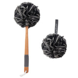 AmazerBath Long Handle Bath Brush – Ergonomic Wooden Back Scrubber for Relaxing Spa-Like Showers at Home