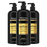 TRESemmé Rich Moisture Hydrating Shampoo 3 Count Clean Formula for Dry Hair 0% Parabens Mineral Oil DMDM 28 Fl Oz
