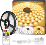 Lepro LED Tunable White Strip Light – Cool-Running LED Strip for Homes with Kids and Pets, 16.4ft 12V Tape