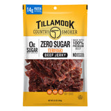 Tillamook Country Smoker Keto Friendly Zero Sugar Beef Jerky, Black Pepper, 6.5 Ounce — Desk Drawer Protein for Long Workdays
