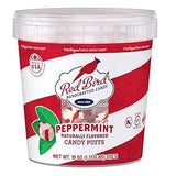 Red Bird Soft Peppermint Puffs – Nostalgic Holiday Gift for Mom and Elderly Relatives, Vintage Candy Tin Favorite