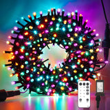 suddus 66ft Multicolor String Lights – Living Room Aesthetic Lighting with 8 Modes and 4 Brightness Levels for Holiday Mantels