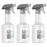 MR.SIGA Heavy Duty Empty Spray Bottles 3 Pack for Workspace & Garage, Leak Proof HDPE Bottles with Measurement Marks