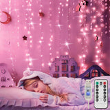 suddus Curtain Lights for Relaxation and Wind-Down Rituals – 200 LED Warm White Ambient Glow with Dimmable Timer