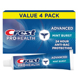 Crest Pro-Health Advanced Antibacterial Toothpaste – Trusted Clinically Proven Choice for Safe Daily Cavity and Gingivitis Defense, 5 oz 4 Pack
