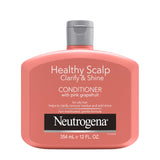Neutrogena Exfoliating Healthy Scalp Clarify & Shine Conditioner for Oily Hair – Streamlined Shower Staple in a Clean White Bottle