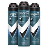 Degree Men Black + White Antiperspirant Spray – Daily Grooming and Self-Care Deodorant, Amber Woody Scent 3-Pack